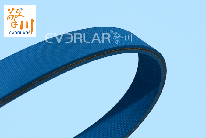 藍色尼龍片基帶低噪音防滑物流包裝行業(yè)折盒機傳動帶廠家直供