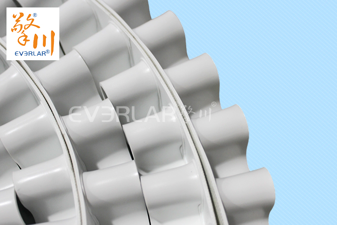 白色PU輸送帶加裙邊食品級(jí)耐油食品醫(yī)藥分揀輸送機(jī)皮帶廠家定制