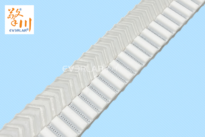 白色聚氨酯PU同步帶加魚(yú)骨紋耐磨耐油食品包裝分揀機(jī)傳動(dòng)帶everlar定制